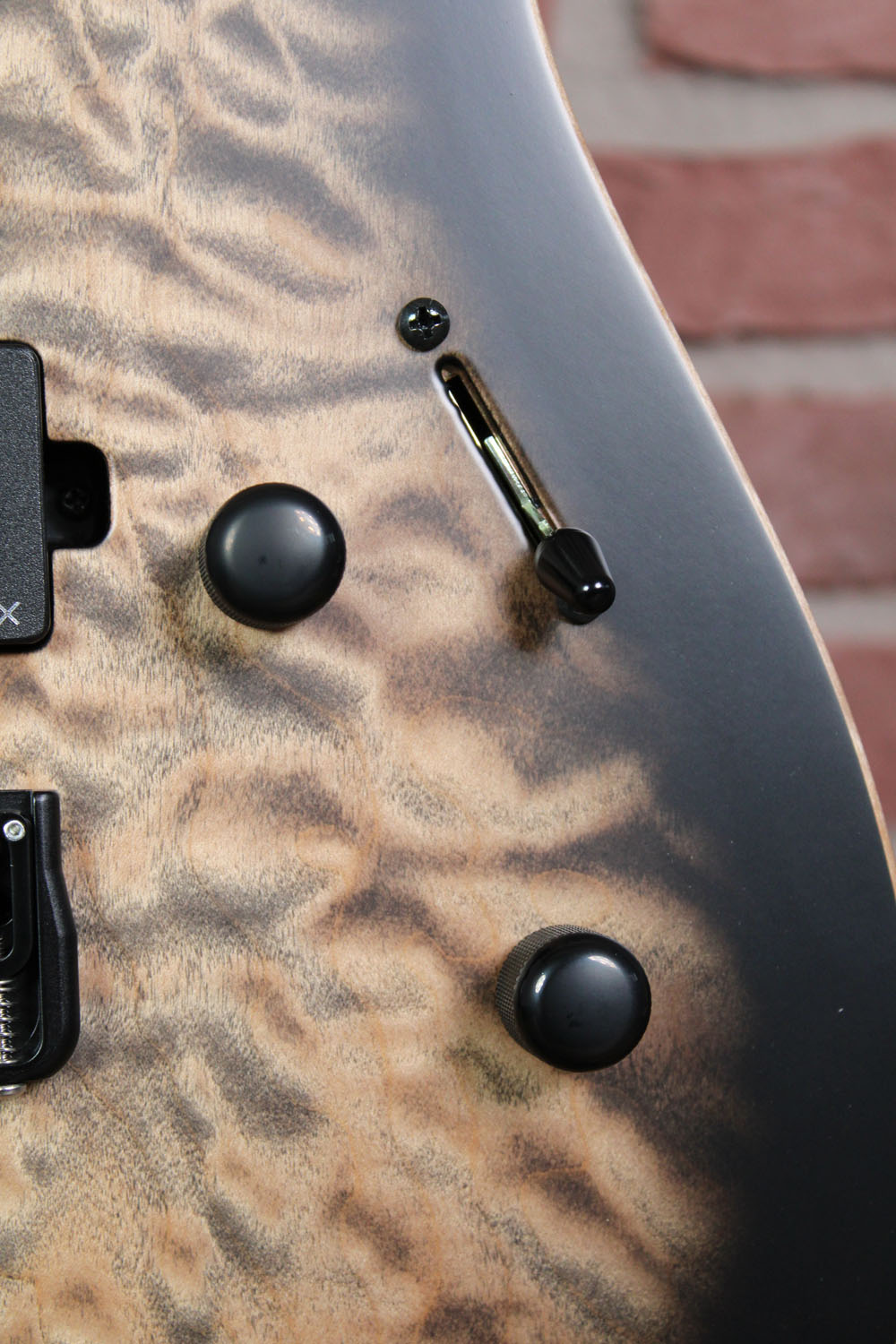 USA M-7 Baritone See  Thru Black Sunburst EMG